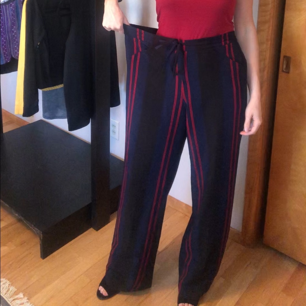 Tri-tone striped slacks